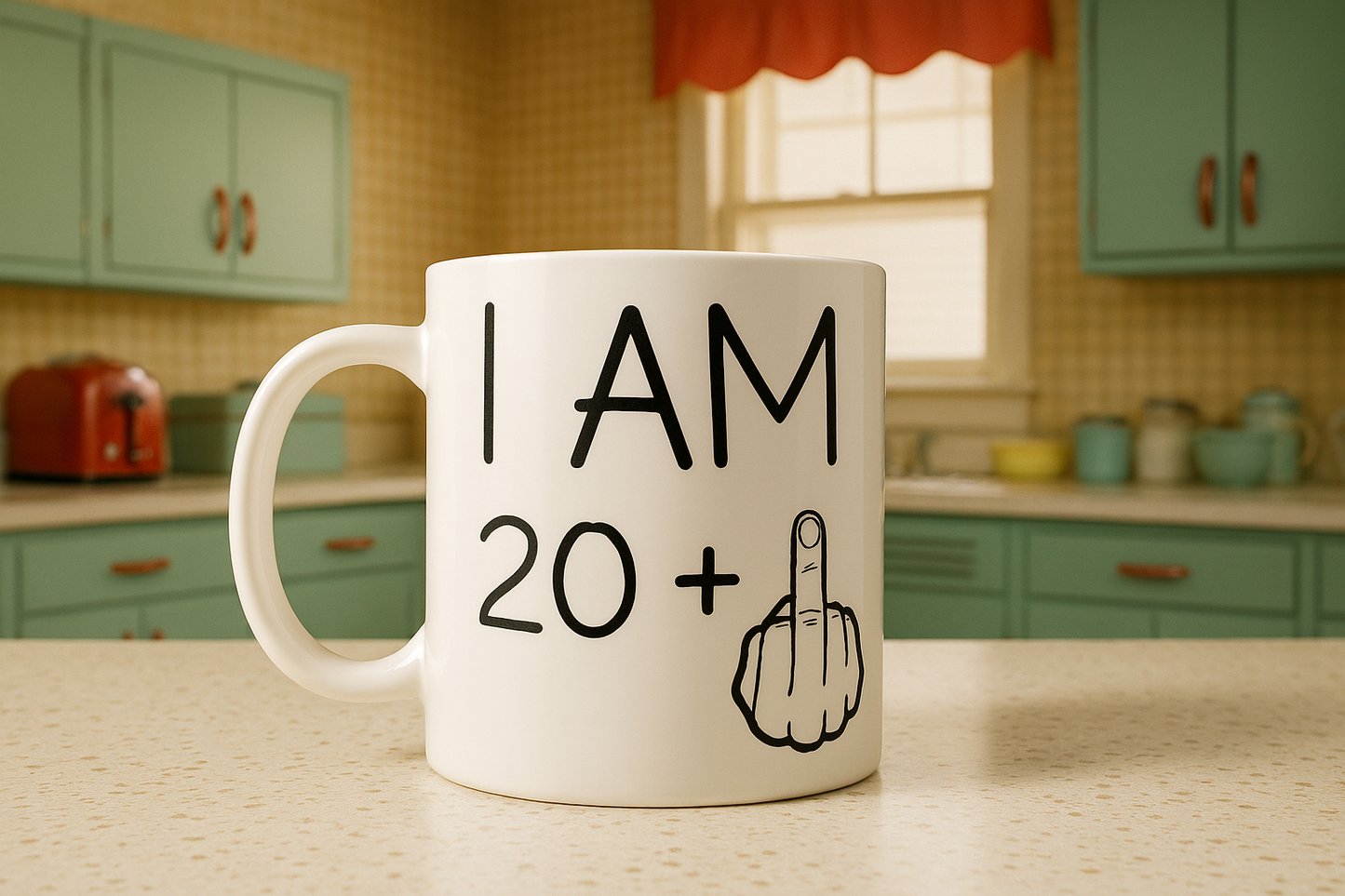 I Am 20 + middle finger 21st Birthday Ceramic Mug