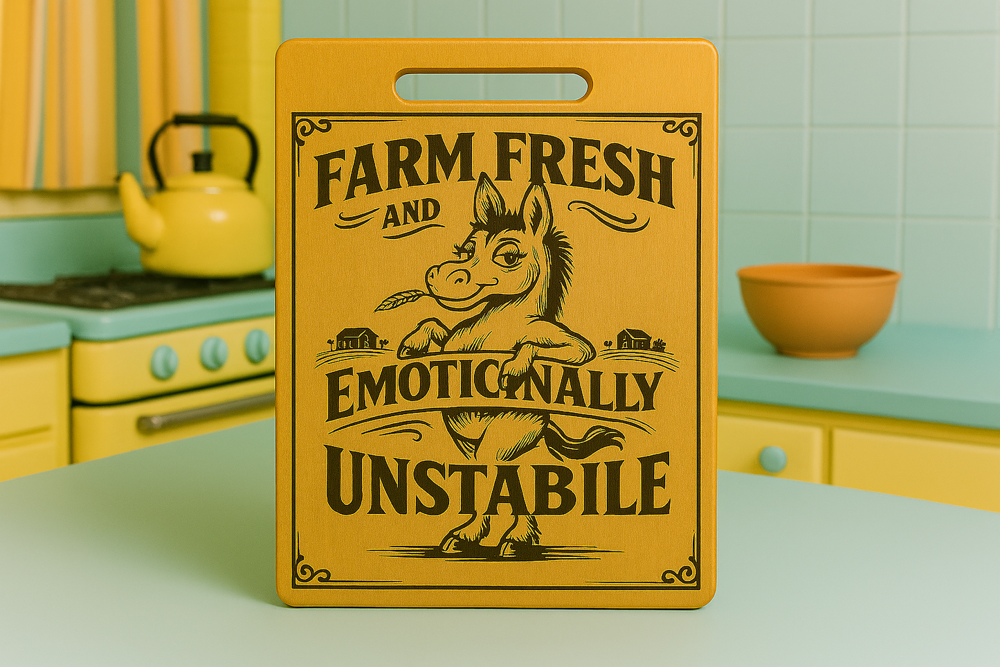 Farm Fresh and Emotionally unstable - Chopping Board