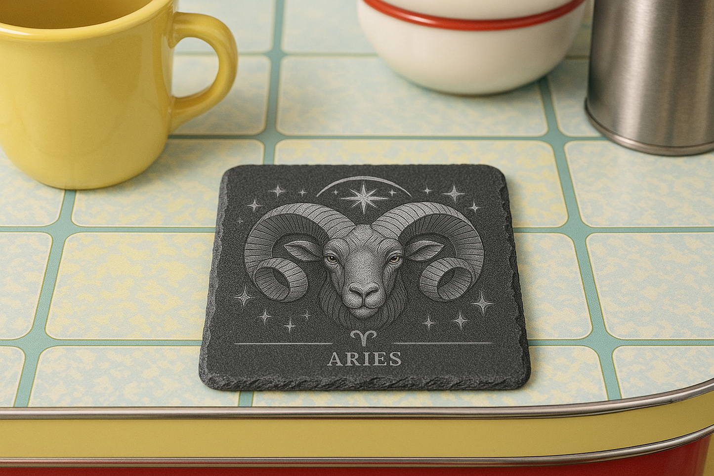 Aries Star sign - Slate Coaster
