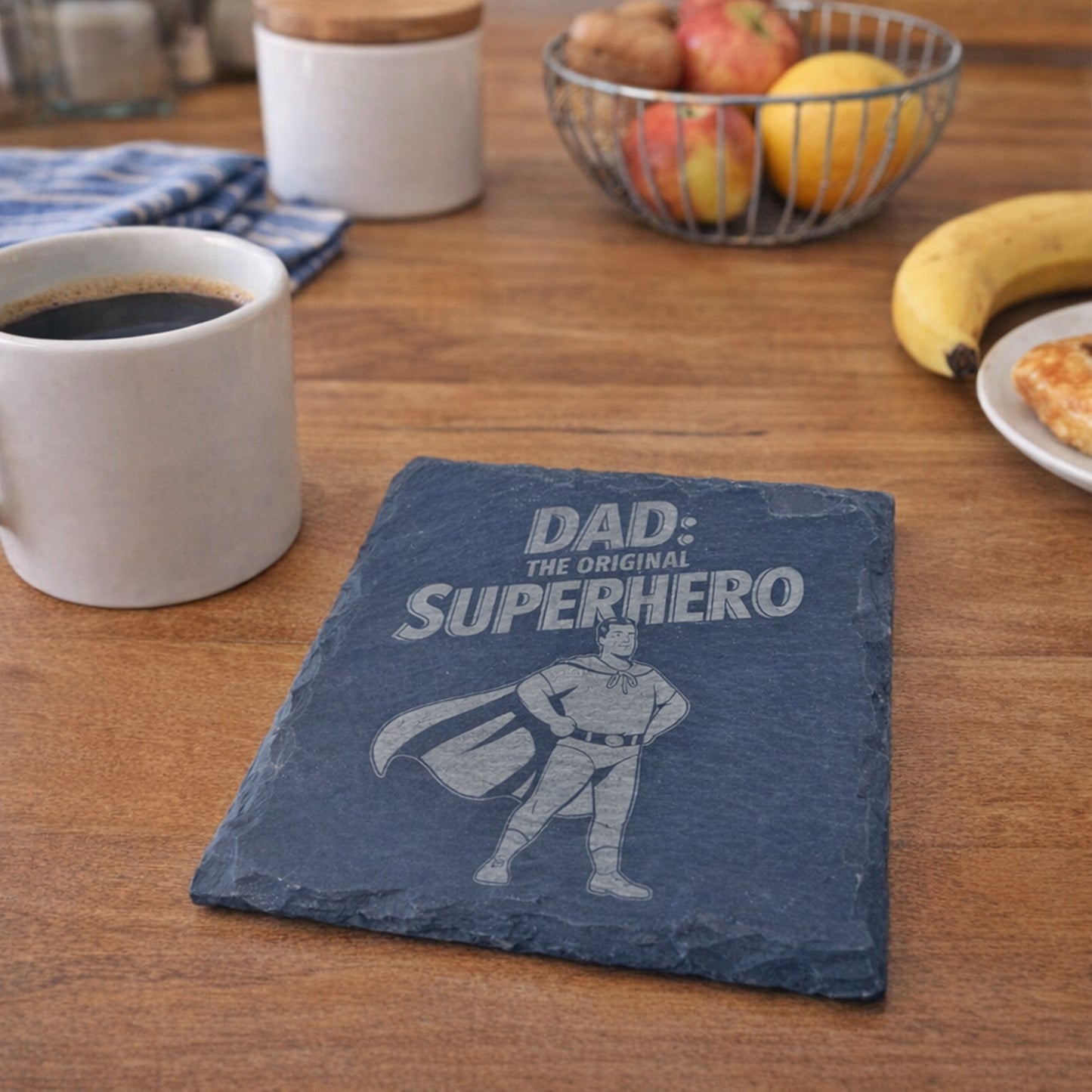 Dad the Original Superhero - Slate Coaster
