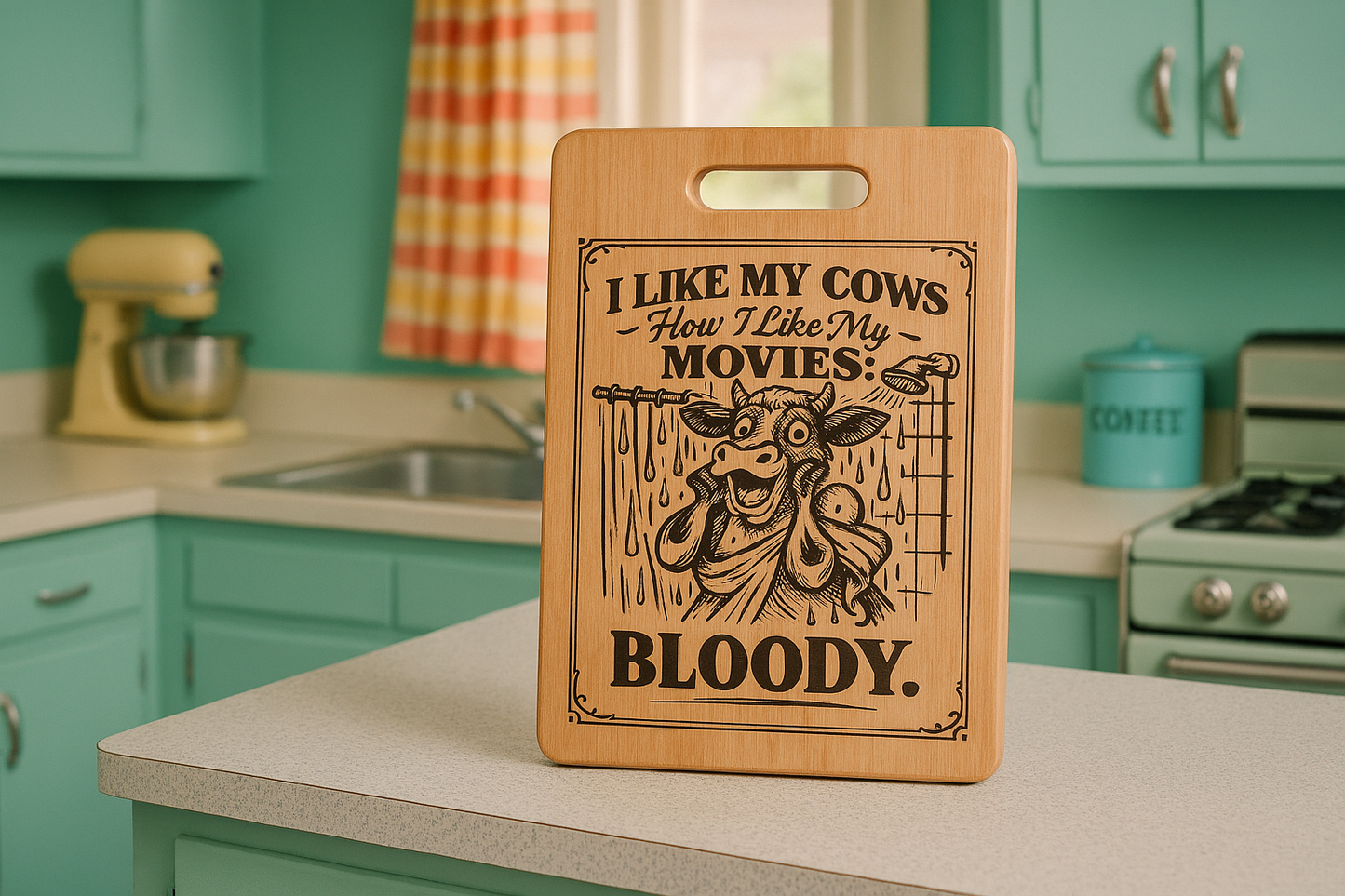I Like My Cows how I like My Movies Bloody - Chopping Board