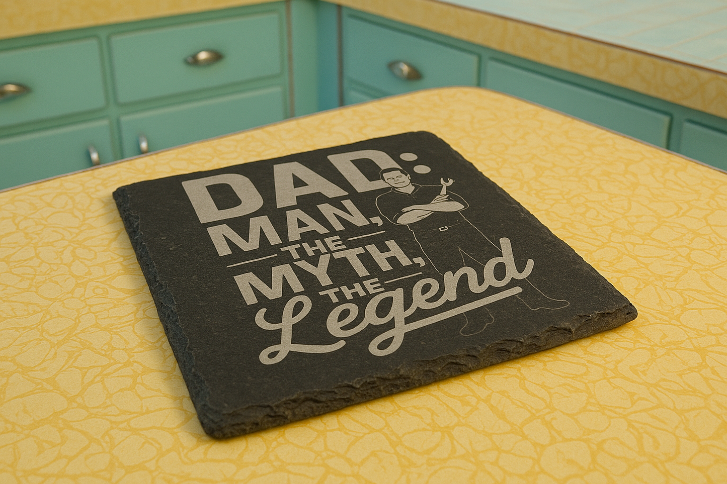 Dad Man the Myth the Legend - Slate Coaster.