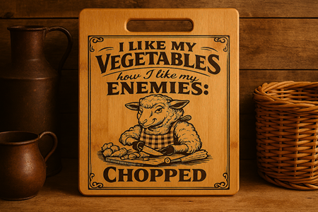 I like my Vegetables How I like my Enemies Chopped - Chopping Board