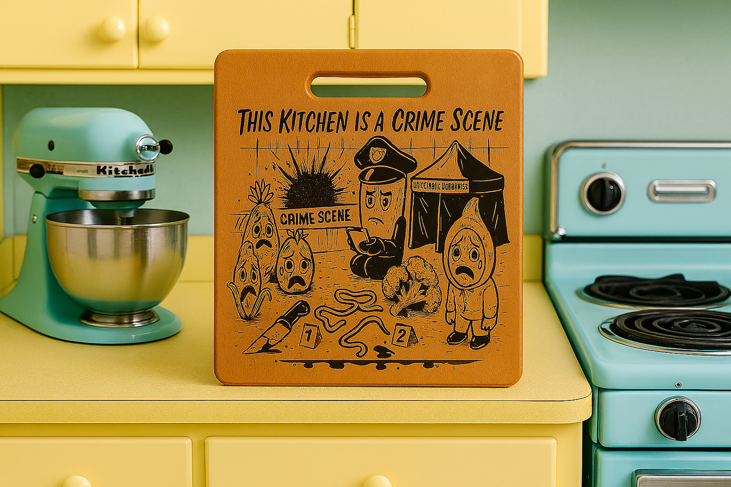 This Kitchen is a Crime Scene - Chopping Board