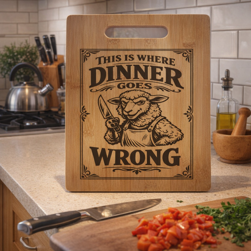 This is where Dinner goes wrong - Chopping Board