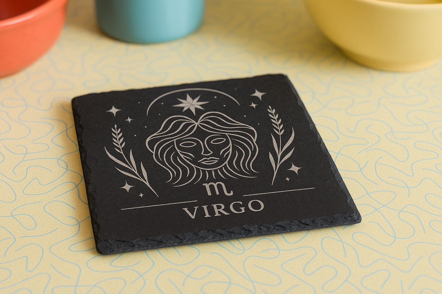 Virgo Star Sign - Slate Coaster