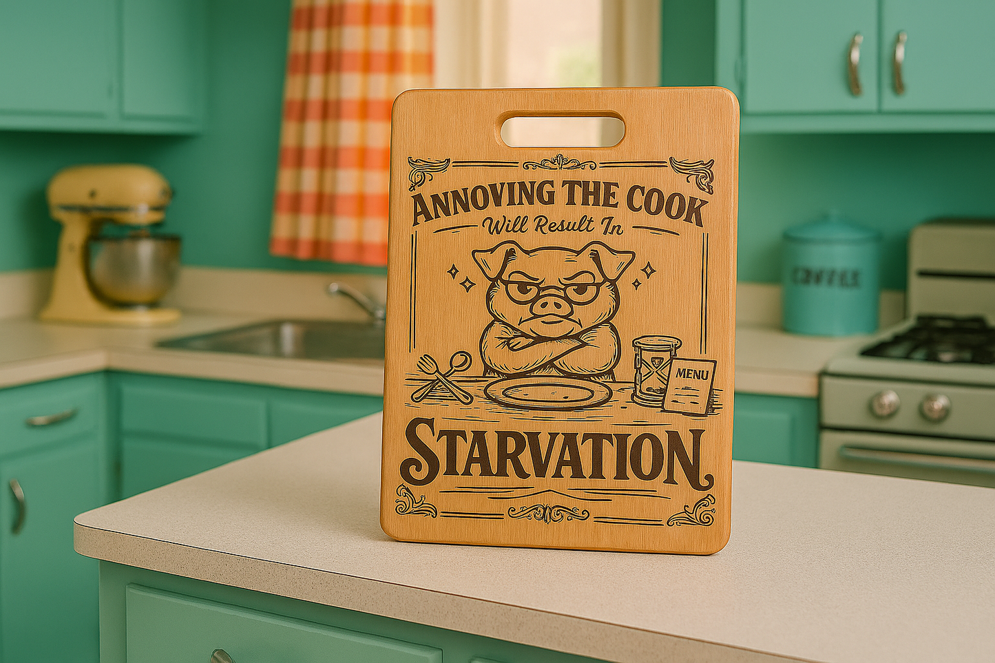 Annoying the Cook will result in Starvation - Chopping Board