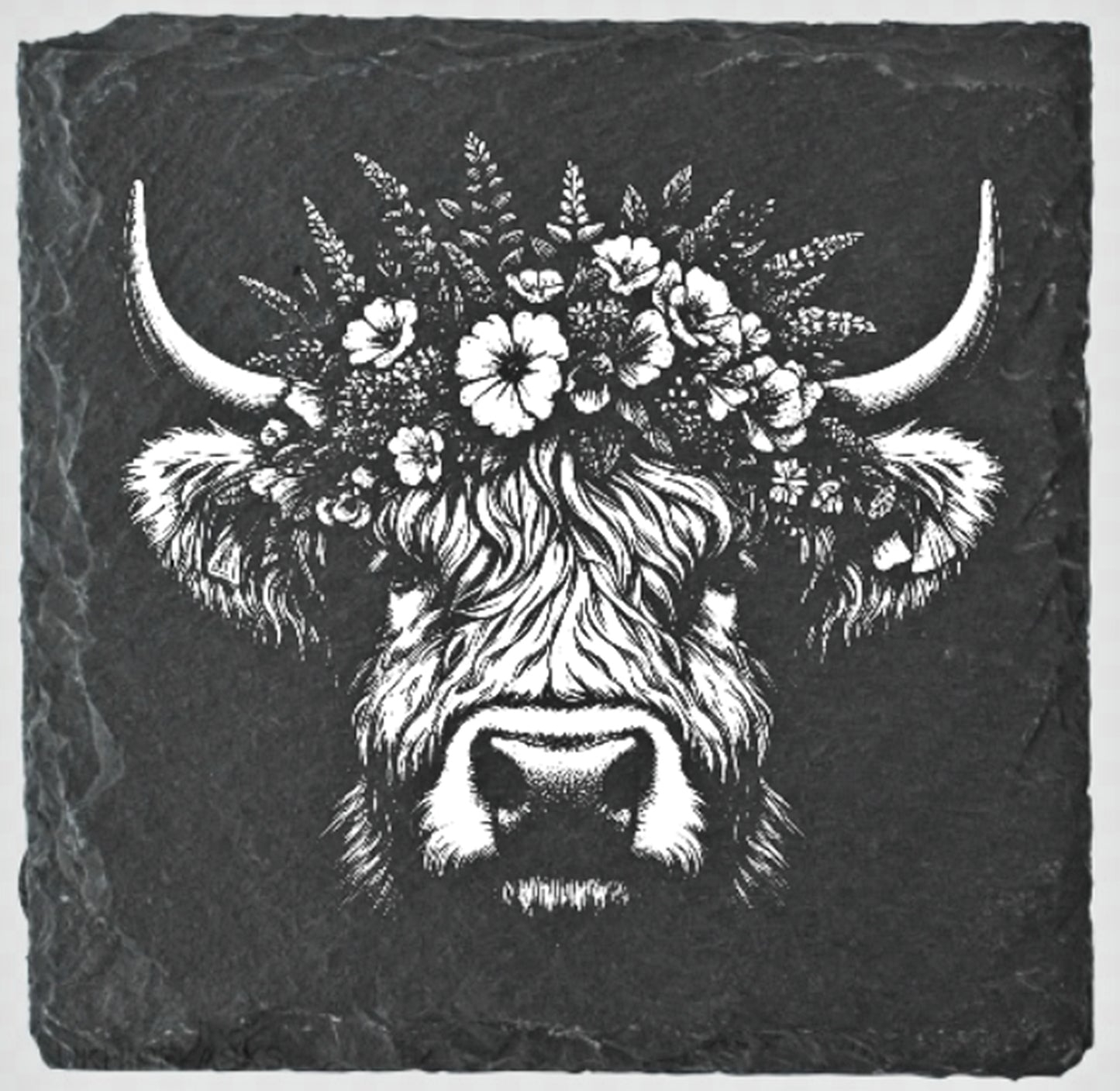 Highland Cow - Slate Coaster