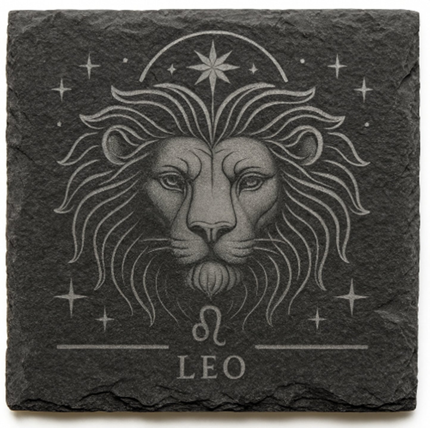 Leo Star Sign - Slate Coaster