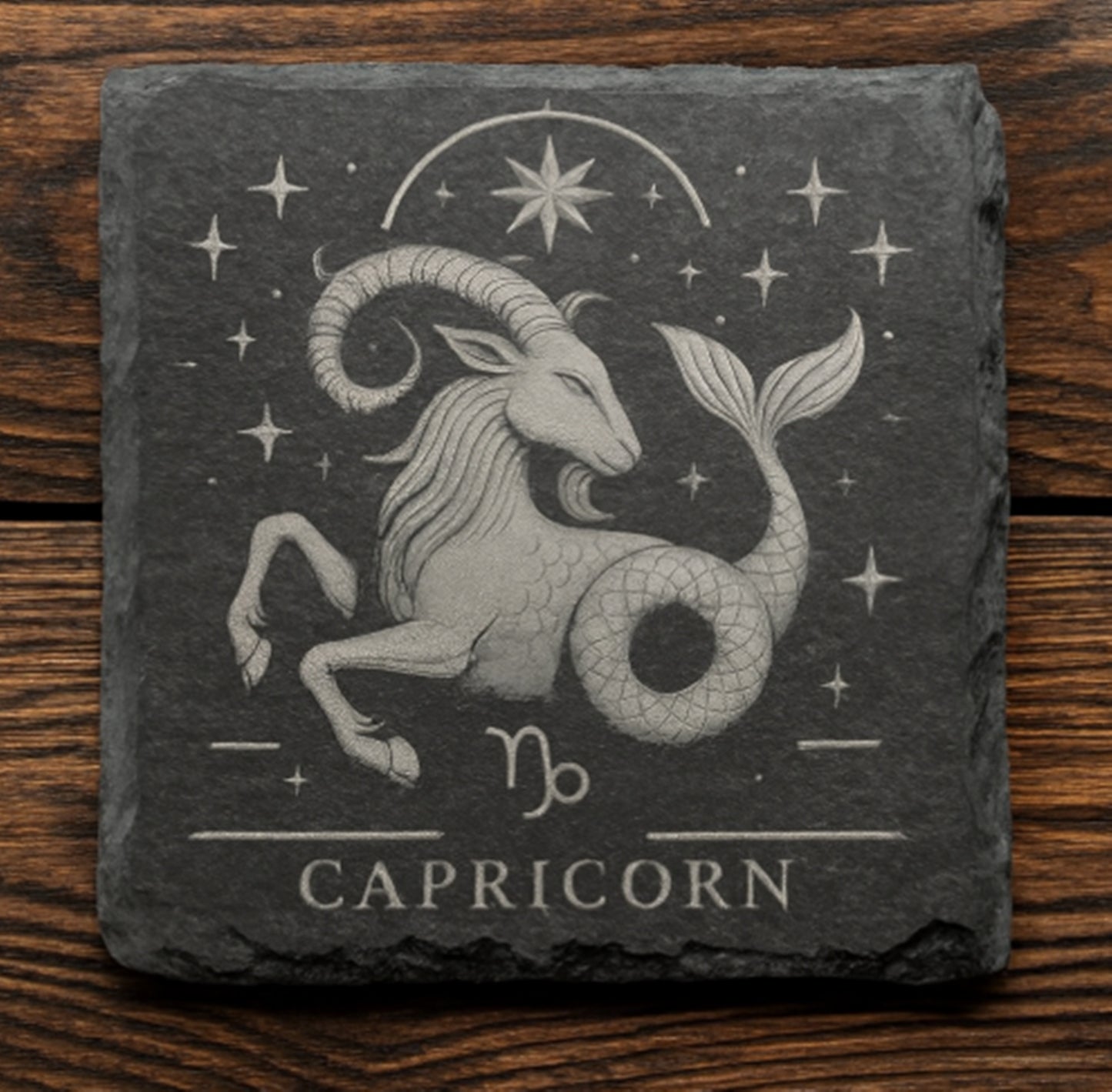 Capricorn Star Sign - Slate Coaster
