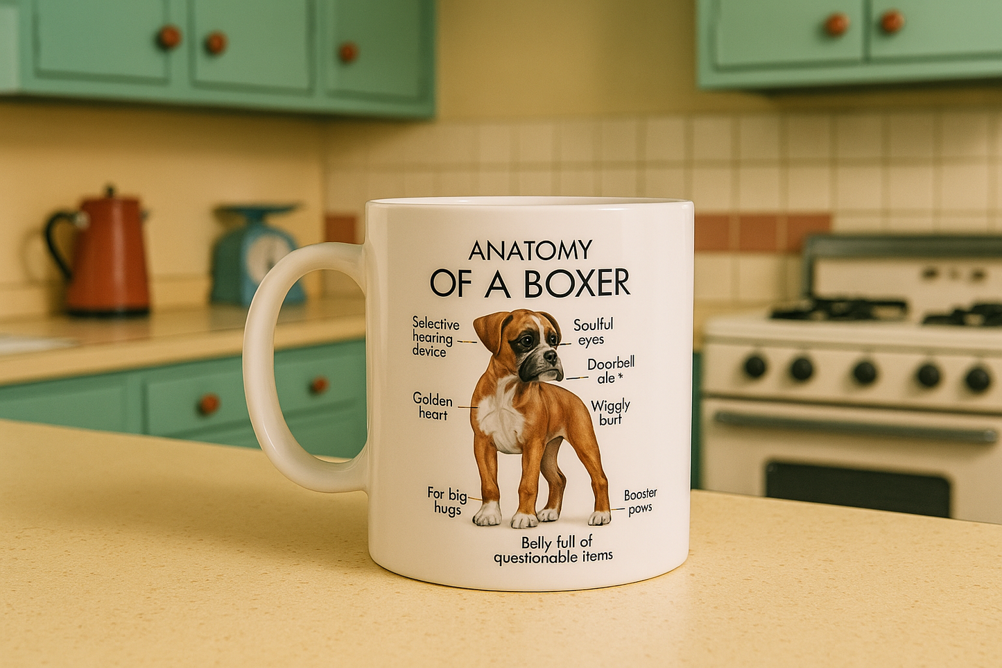 Anatomy of a Boxer - Ceramic Mug