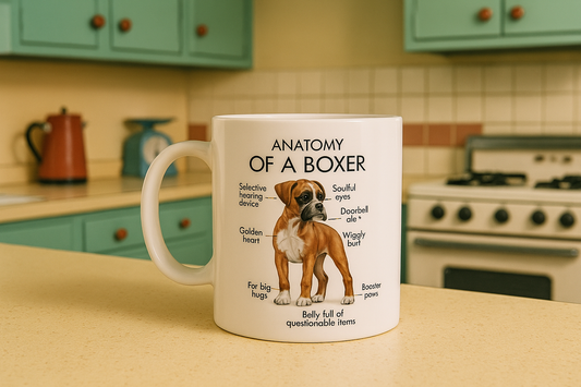 Anatomy of a Boxer - Ceramic Mug