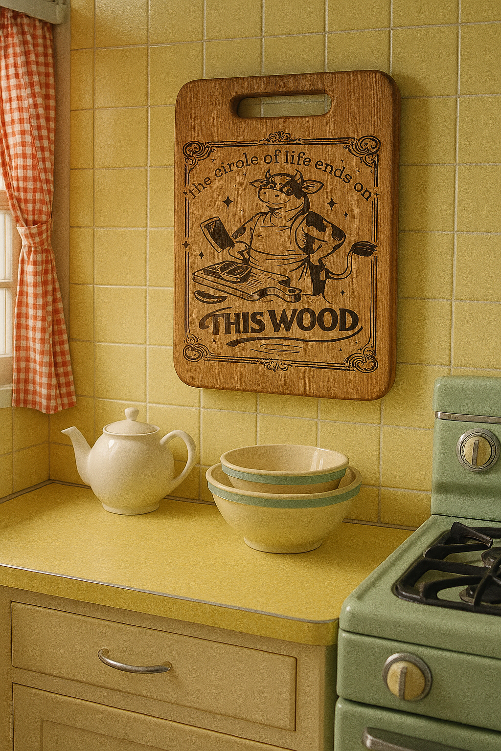 The circle of life ends on this wood - Chopping Board