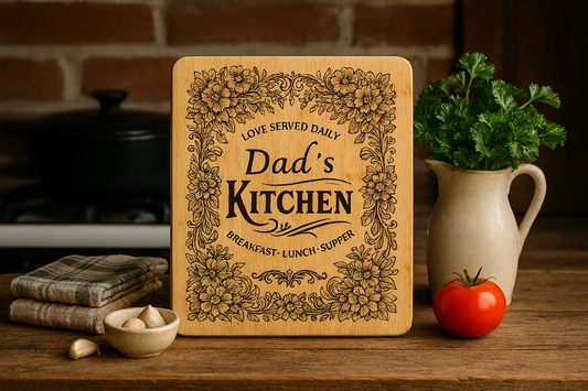 Dads Kitchen - Solid Bamboo chopping Board No Handle