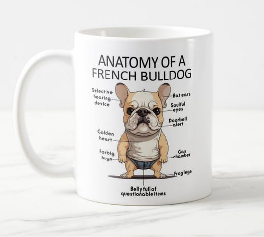 Anatomy of a French Bulldog - Ceramic Mug