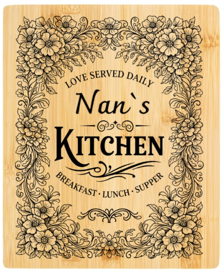 Nans Kitchen - Solid Bamboo Chopping Board no handle