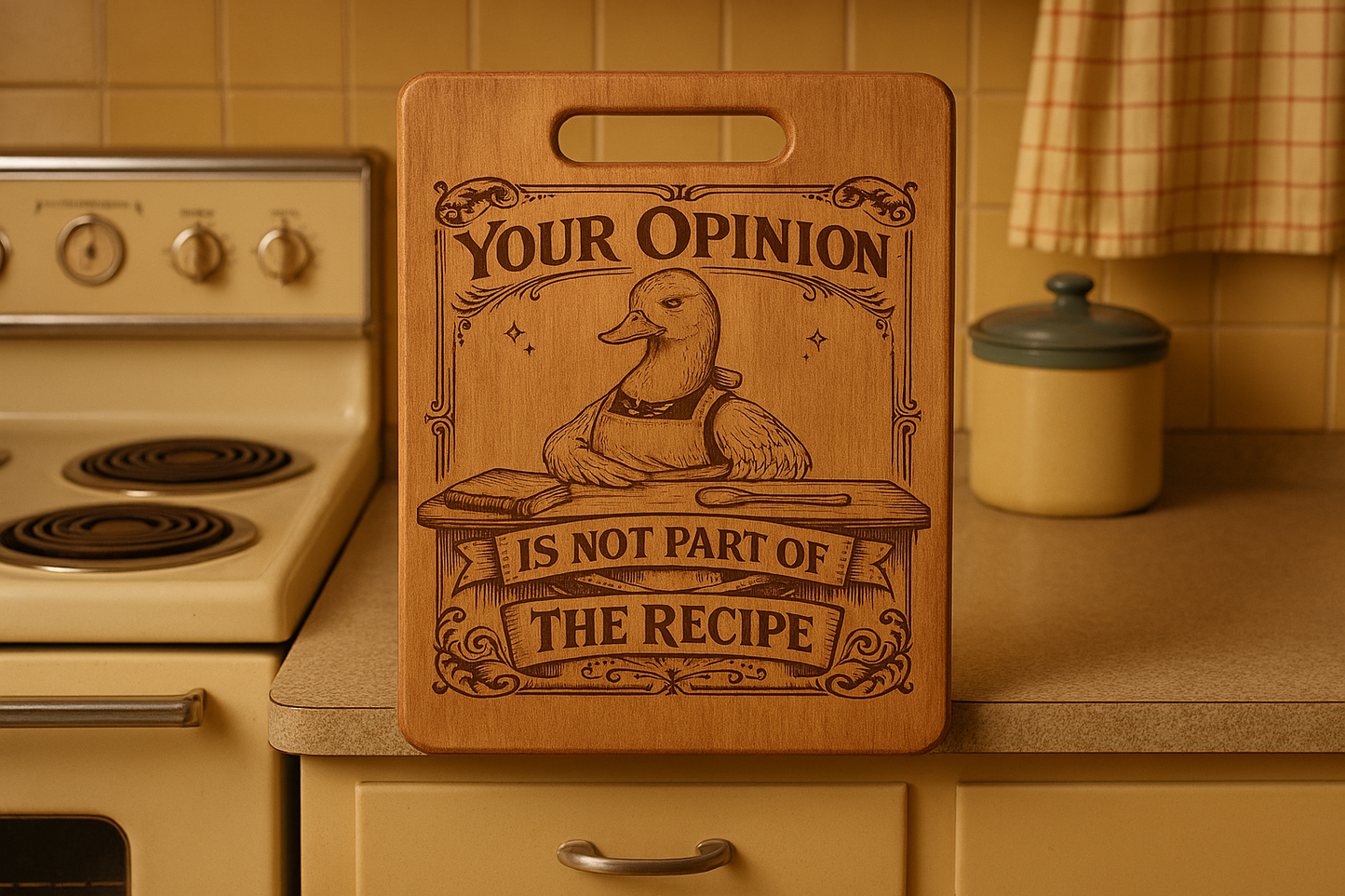 Your Opinion is not part of the Recipe - Chopping Board