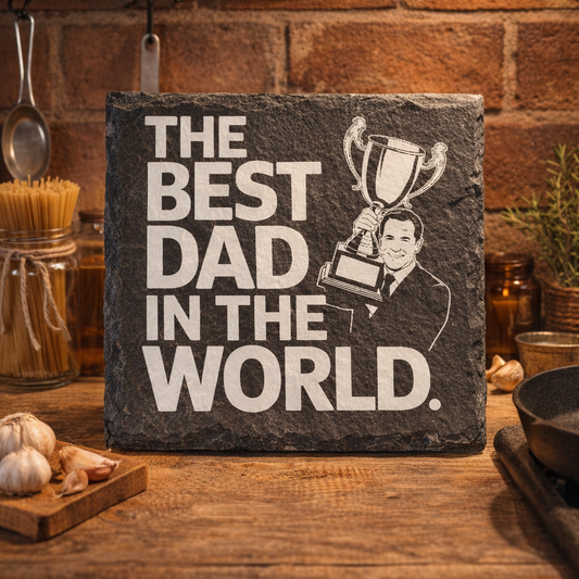 The Best Dad In the world - Slate Coaster