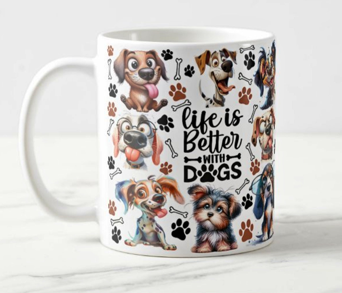 Life is better with Dogs - Ceramic Mug
