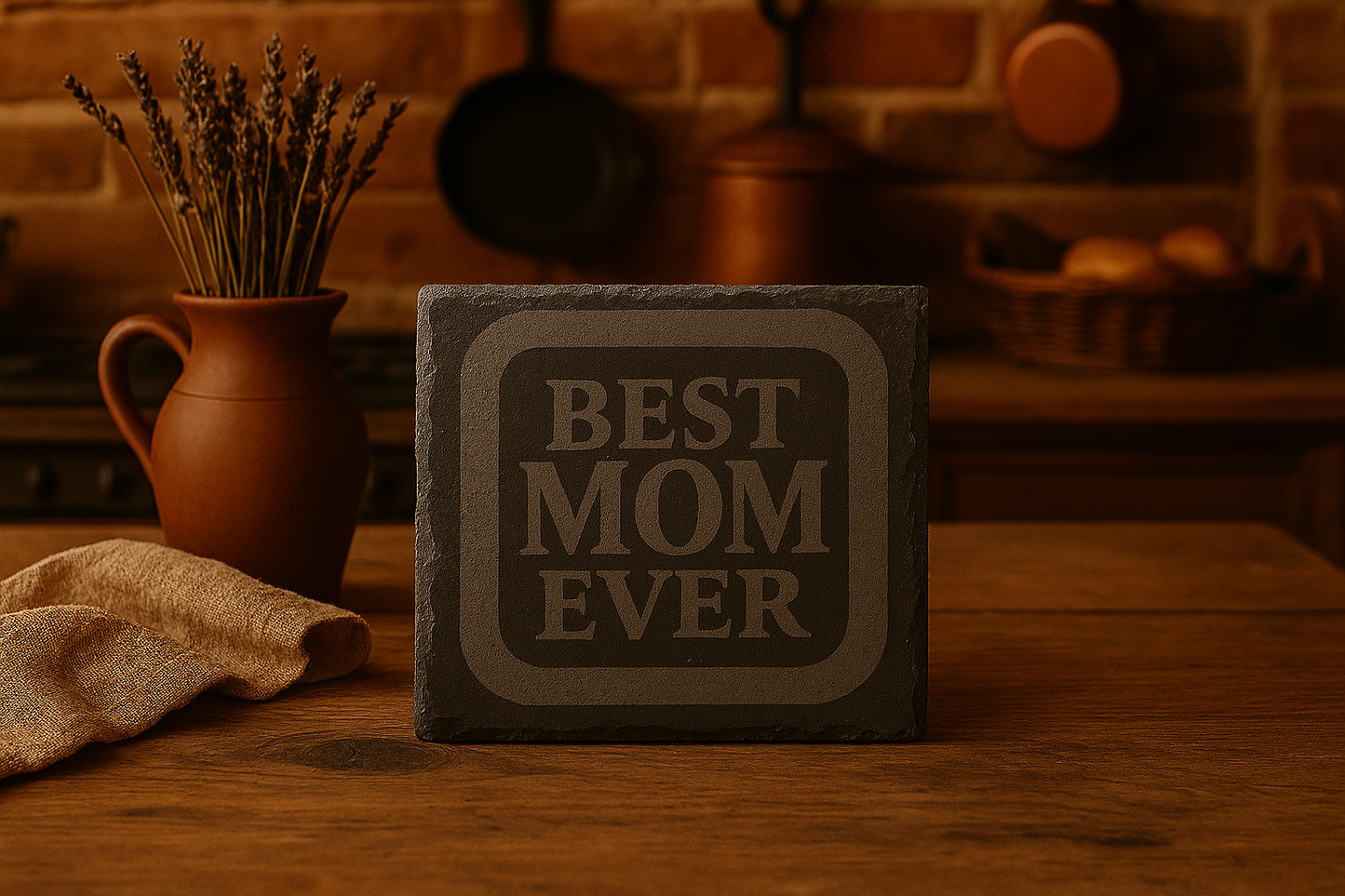 Best Mom Ever - Slate Coaster
