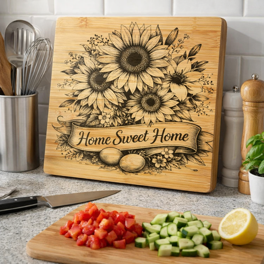 Home Sweet Home Bamboo Chopping Board — Lovely Housewarming Gift