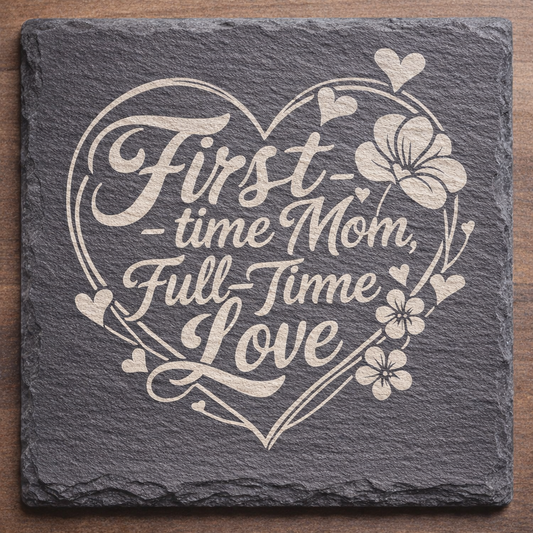 First time Mom Full time Love - Slate Coaster