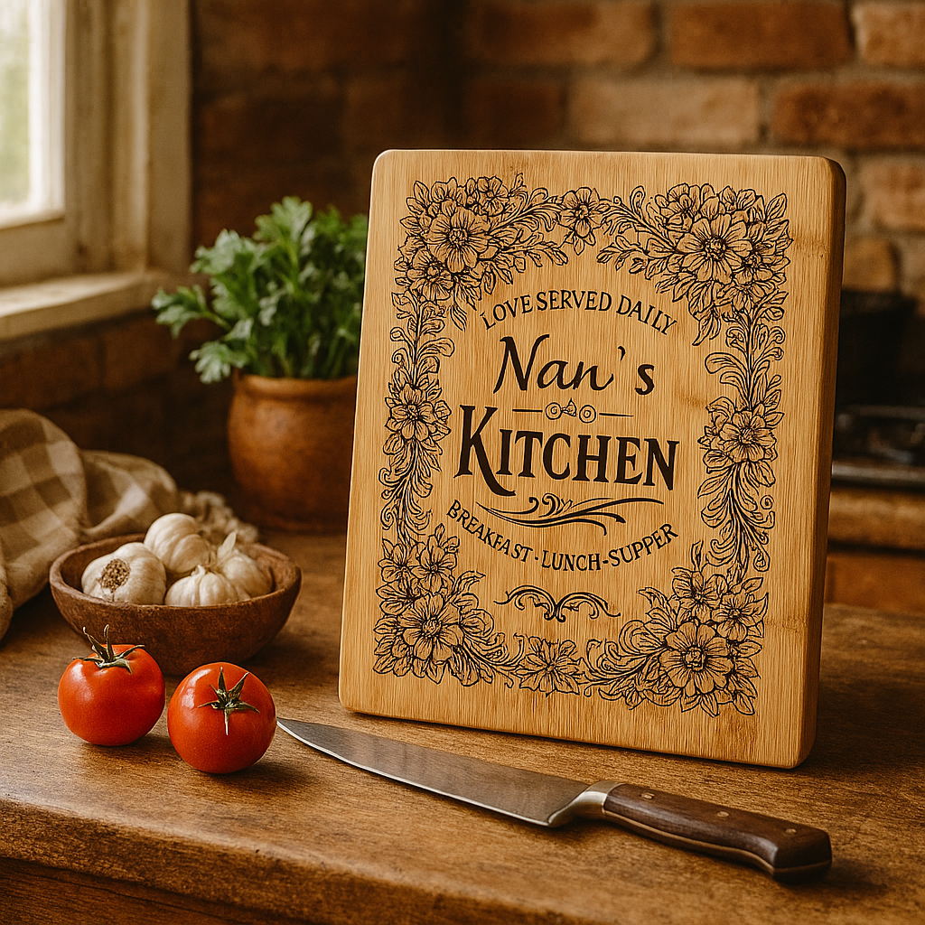 Nans Kitchen - Solid Bamboo Chopping Board no handle