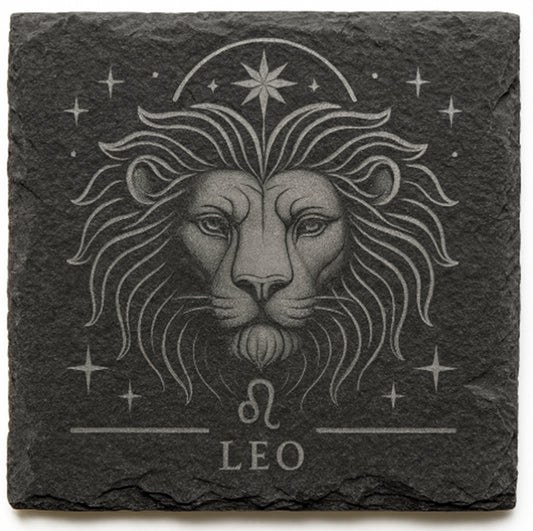Leo Star Sign - Slate Coaster