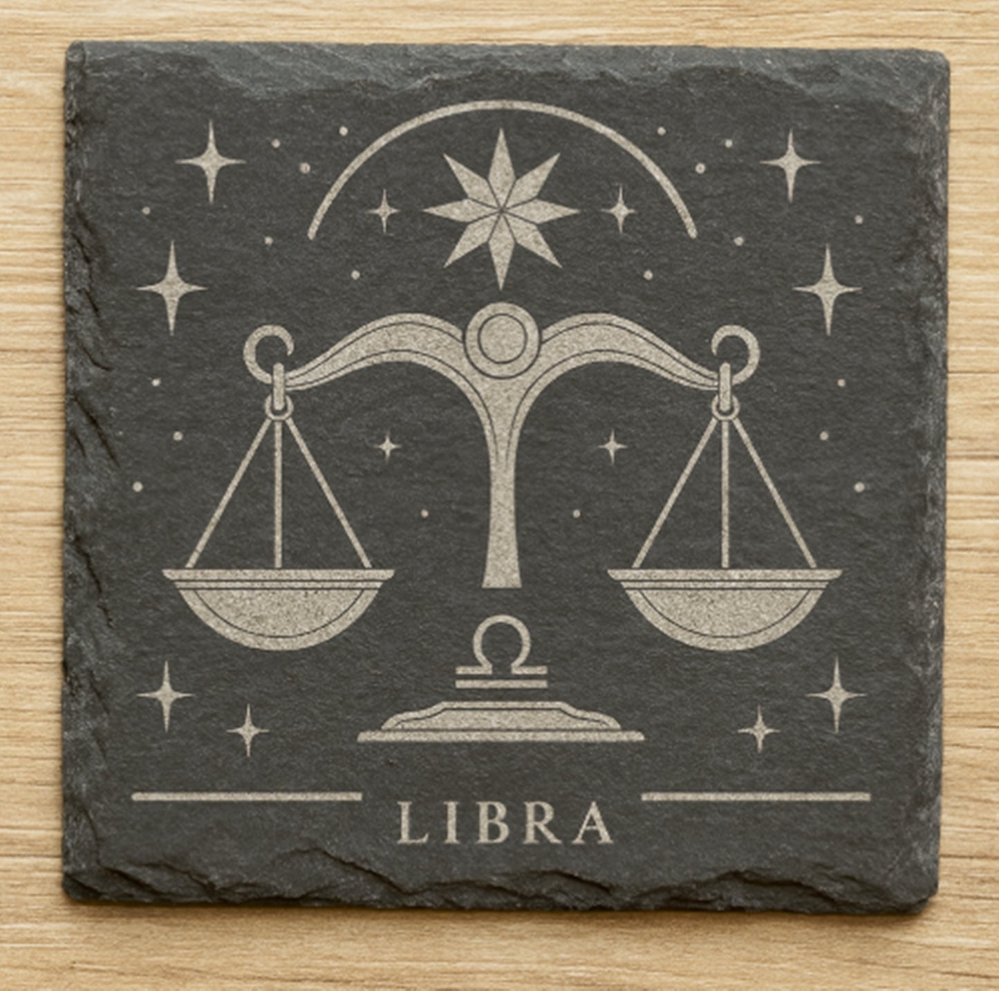 Libra Star sign - Slate Coaster