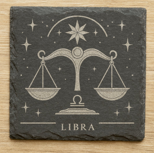 Libra Star sign - Slate Coaster