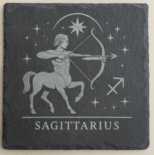 Sagittarius Star Sign - Slate Coaster
