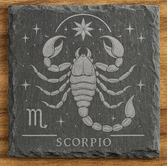 Scorpio Star Sign - Slate Coaster