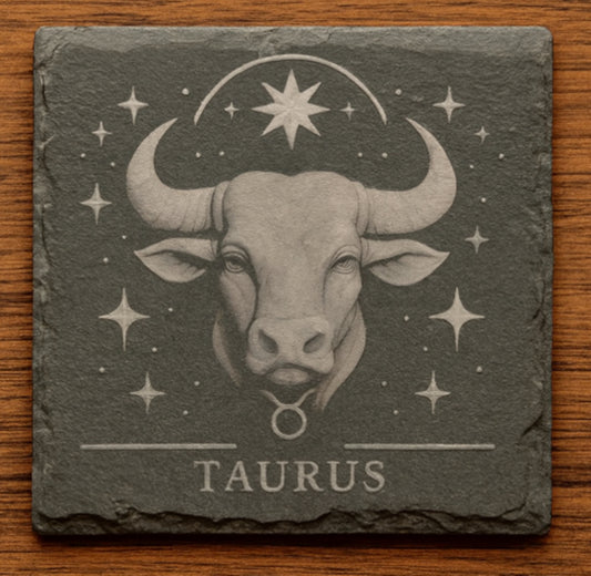 Taurus Star Sign - Slate Coaster