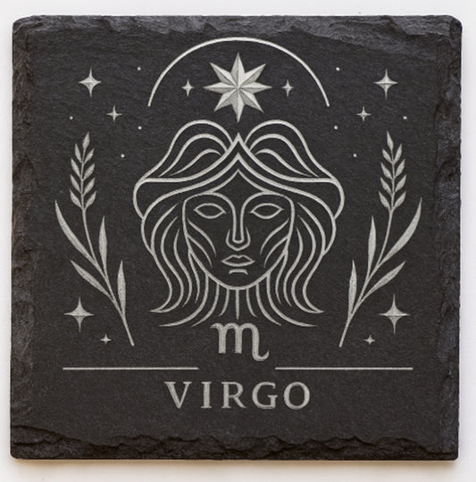 Virgo Star Sign - Slate Coaster