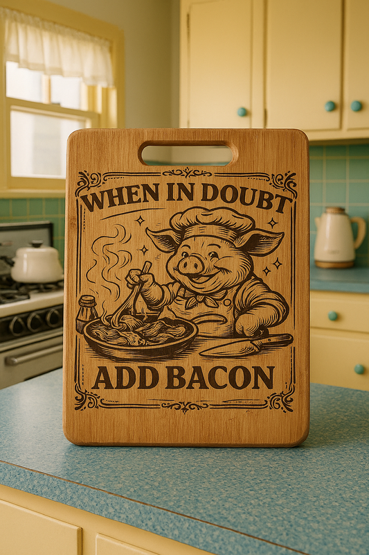 When in doubt add Bacon - Chopping Board